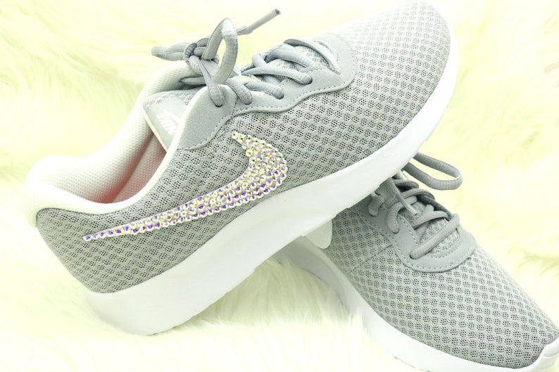 Nike Swarovski Sneakersnike Tanjun Trainers Ladiesnike Gray | Etsy