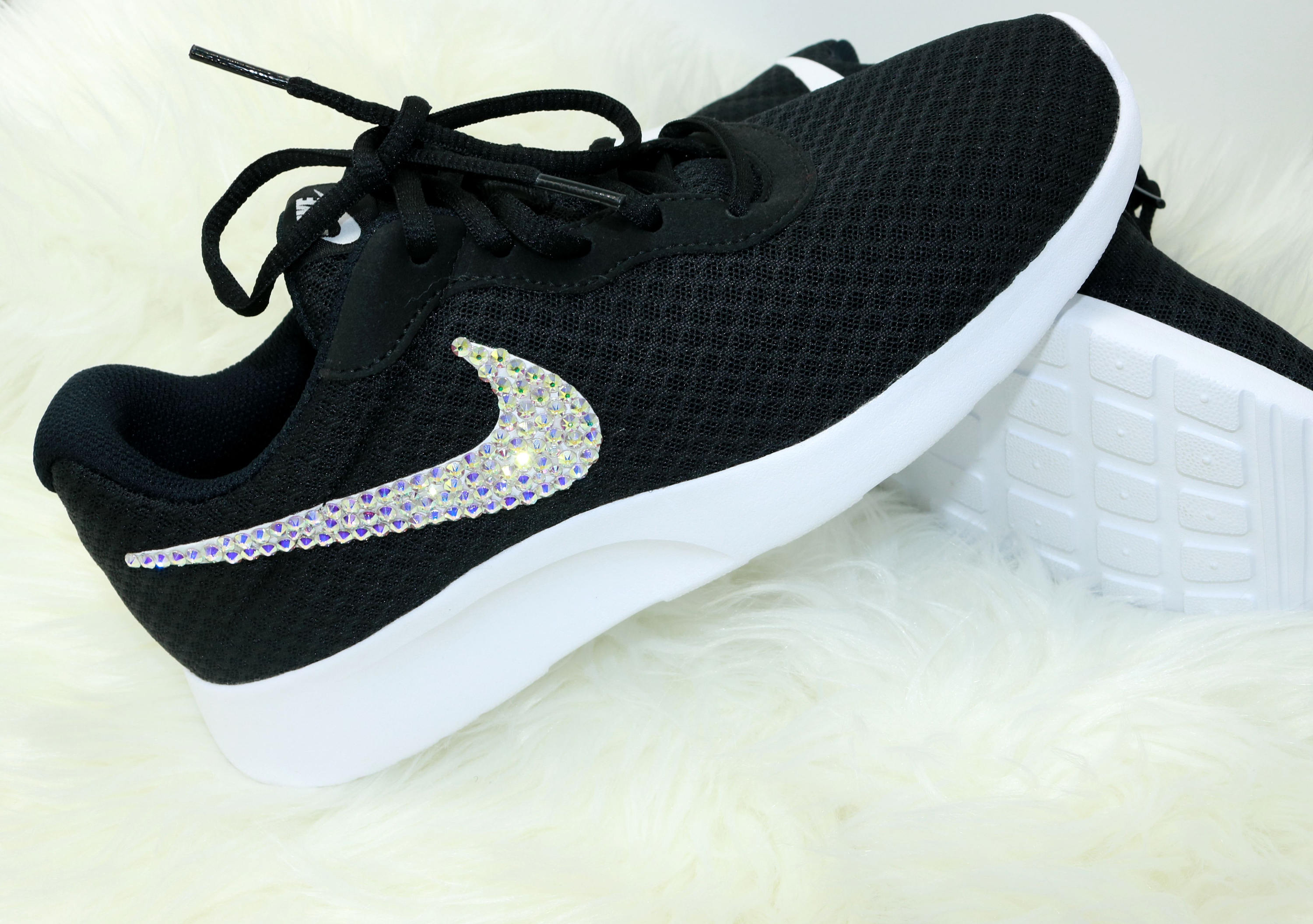 Nike Swarovski Sneakersnike Tanjun Trainers Ladiesrunning - Etsy