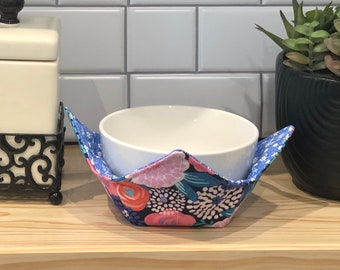 Floral Microwave Bowl Cozy, Potholder, Hot Bowl Holder