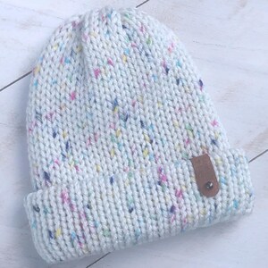 Newborn Knit Beanie, Infant Hat, Knit baby Beanie, Double layer Knit Hat