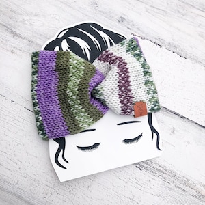Warmers Headband for Women , Knitted Headband, Women&#39;s Knit Ear warmers, Double Layer Knit Ear Warmer