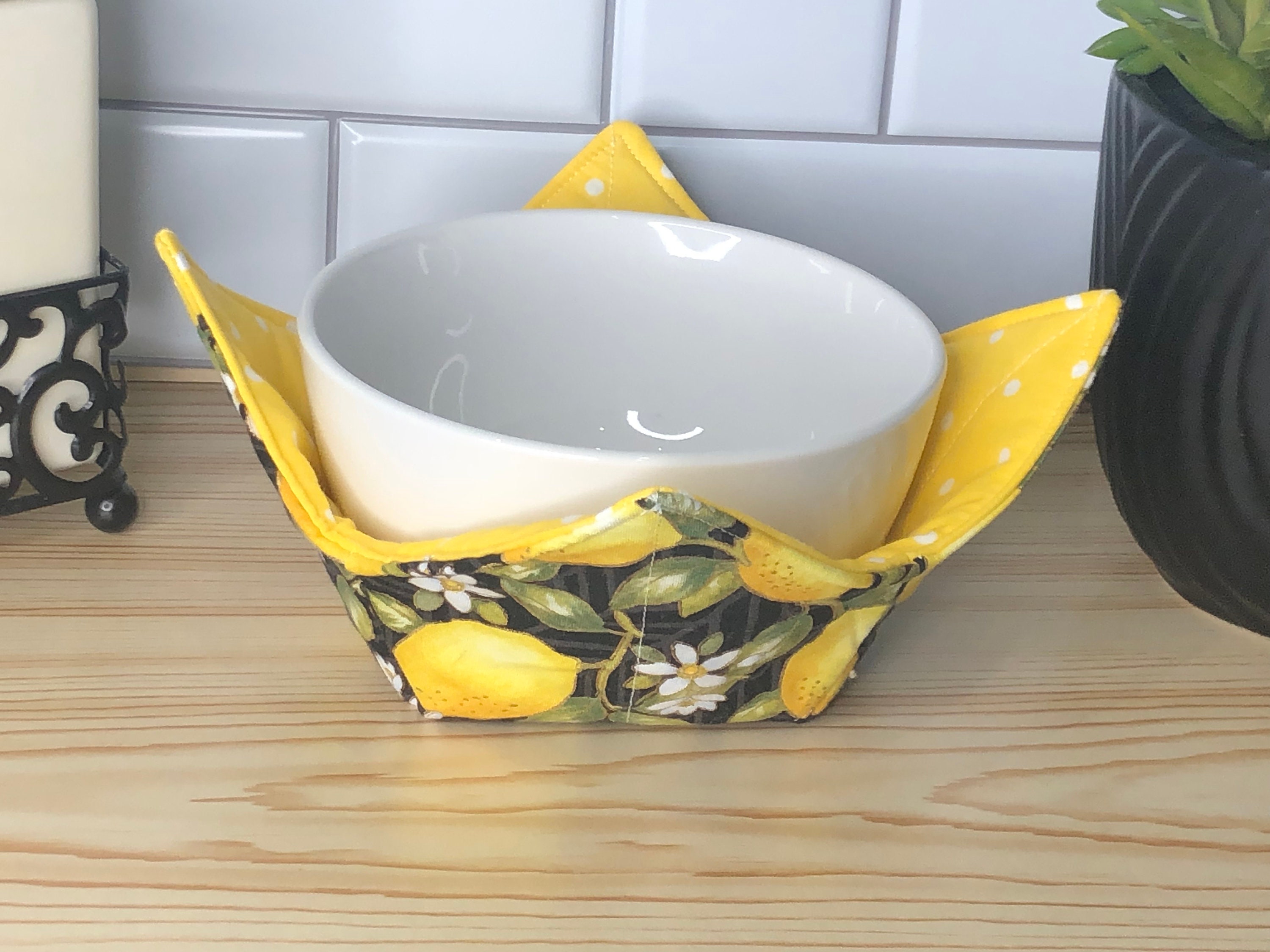 Bowl Cozy Microwavable Soup Bowl Cozy pot holder fabric Bowl