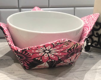 Handmade Microwave Bowl Cozy, 100% Cotton Bowl Pot Holder