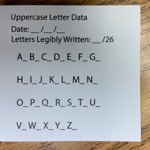 Nota adesiva para obter dados de letras maiúsculas - OT e Ed especial
