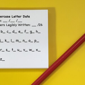 Letter Note Taking Sticky Note for Taking Lowercase Letter Data- OT and Special Ed - Etsy
