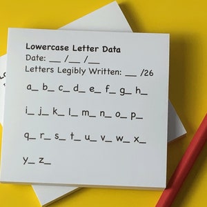 Nota adhesiva para tomar datos en letras minúsculas: OT y Educación Especial