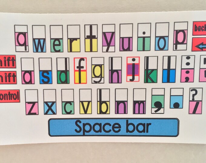 Keyboard Stickers Lowercase Letters in Blocks Etsy