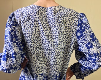 Vintage 70s floral tiered midi dress   Size: U.K. 10