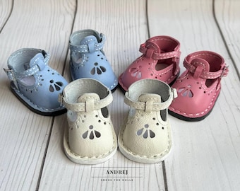Handmade Leather Doll Shoes for Meadow Dolls, Miniature Doll Accessories