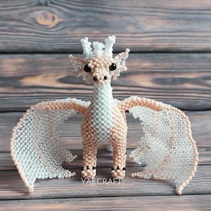 Mini beaded dragon for BBflockling dolls, Meadow dolls,  Blythe doll, Qbaby doll, BJD