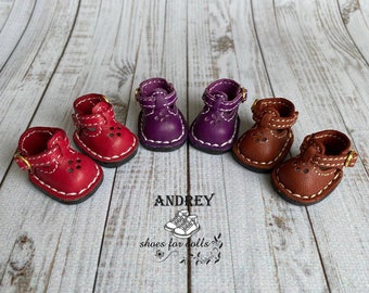 Leather Shoes for 8 inch Baby Doll: Buckle Closure