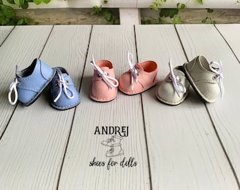 Leather moccasins for Moppets Meadow Dolls, Handmade Doll moccasins