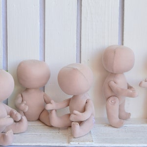 Blank doll body- 16 cm (6.3&quot;) Beige blank doll Doll blank rag doll ragdoll body body of the doll cloth textile doll fabric doll