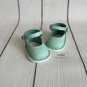 Handmade Leather Mary Jane Shoes for BB Meadow Dolls, Doll Accessories
