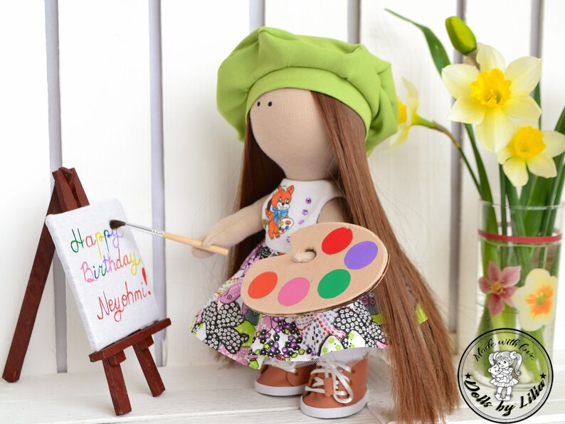 Doll Artist Fabric art doll Textile doll Tilda doll Rag cloth Etsy