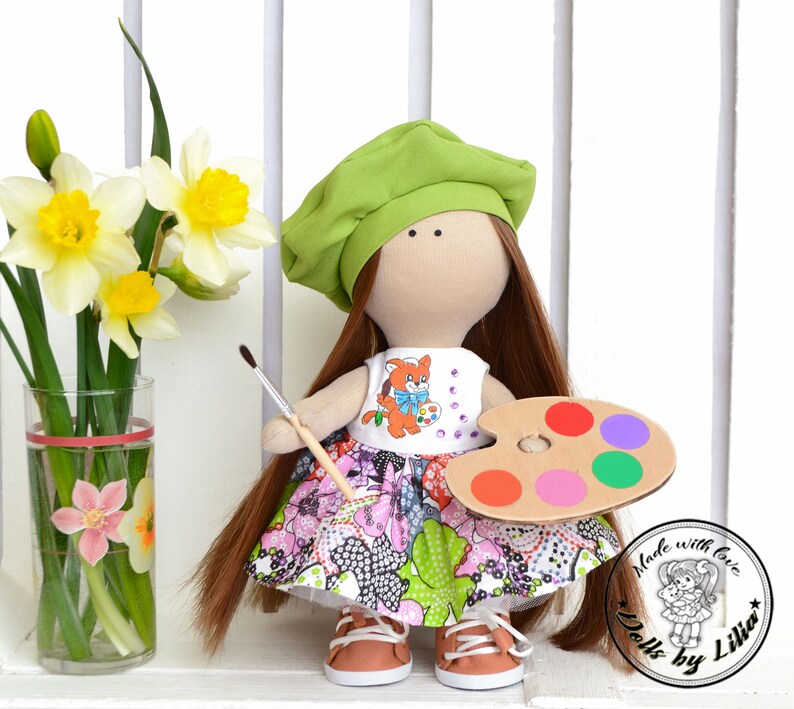 Doll Artist Fabric art doll Textile doll Tilda doll Rag cloth Etsy