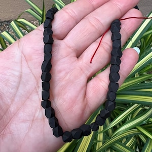 80 pcs Azabache beads• Faceted cube  6mm  azabache • Jet stone beads• Azabache for jewelry •Azabache supplies• Azabache wholesale •Jet stone
