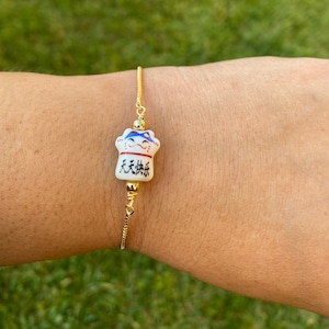 Maneki Neko Fortune Cat • Adjustable Chain Bracelet•Good Luck Cat •Healing - Protection -Adjustable Jewelry -Bracelet• Lucky cat