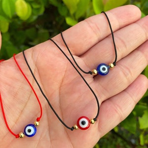 Evil Eye Necklace • Blue Eye • Red Eye • Gold Filled •Evil Eye Jewelry •Protection Jewelry •Mal de Ojo • Turkish Talisman • l