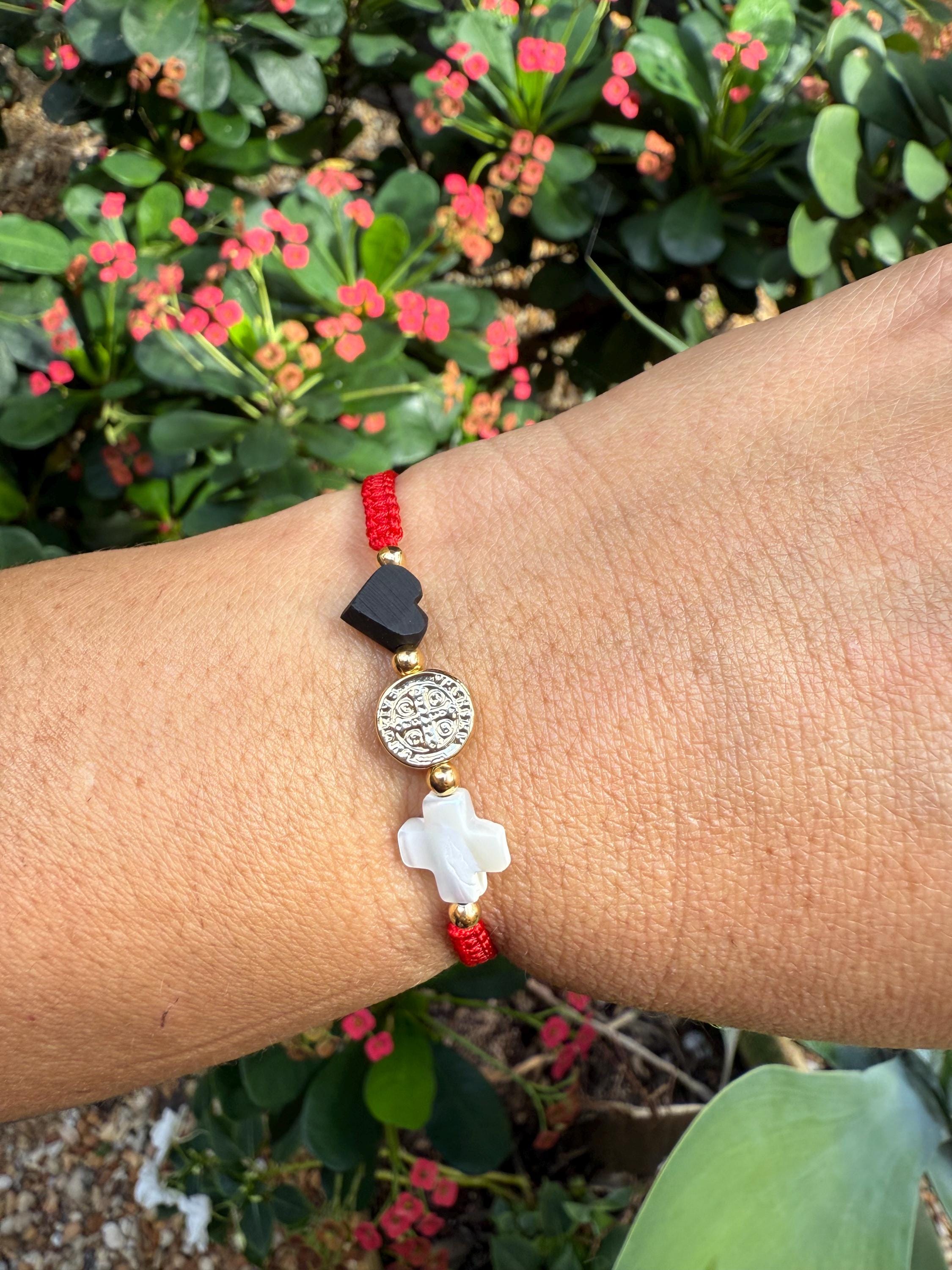 Red String Bracelet, Azabache, San Benito, Mother of Pearl Cross