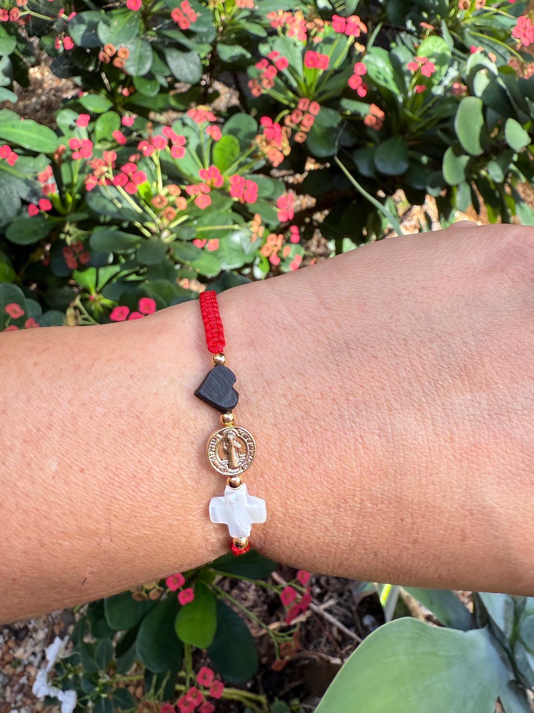 Red String Bracelet, Azabache, San Benito, Mother of Pearl Cross