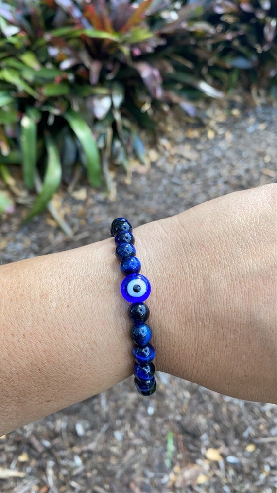 Buy Unijew Blue Beads Evil Eyes Bracelet Hamsa Hand of Fatima for Girl  Women Lucky Charm Stretch Bracelets Lucky Charm at Amazon.in