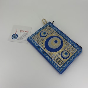 Turkish coin purse •Small Bag Organizer • Ethnic Bag • Evil Eye  Bag • Turkish evil eye wallet • Handmade Wallet• Cosmetic bag  •Coin Purse