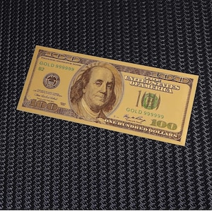 100 billets d'or • Billet porte-bonheur • Aimant d'abondance • Outil d'abondance • Billet Feng shui • Rituel Feng shui • Argent • Réussite • richesse •