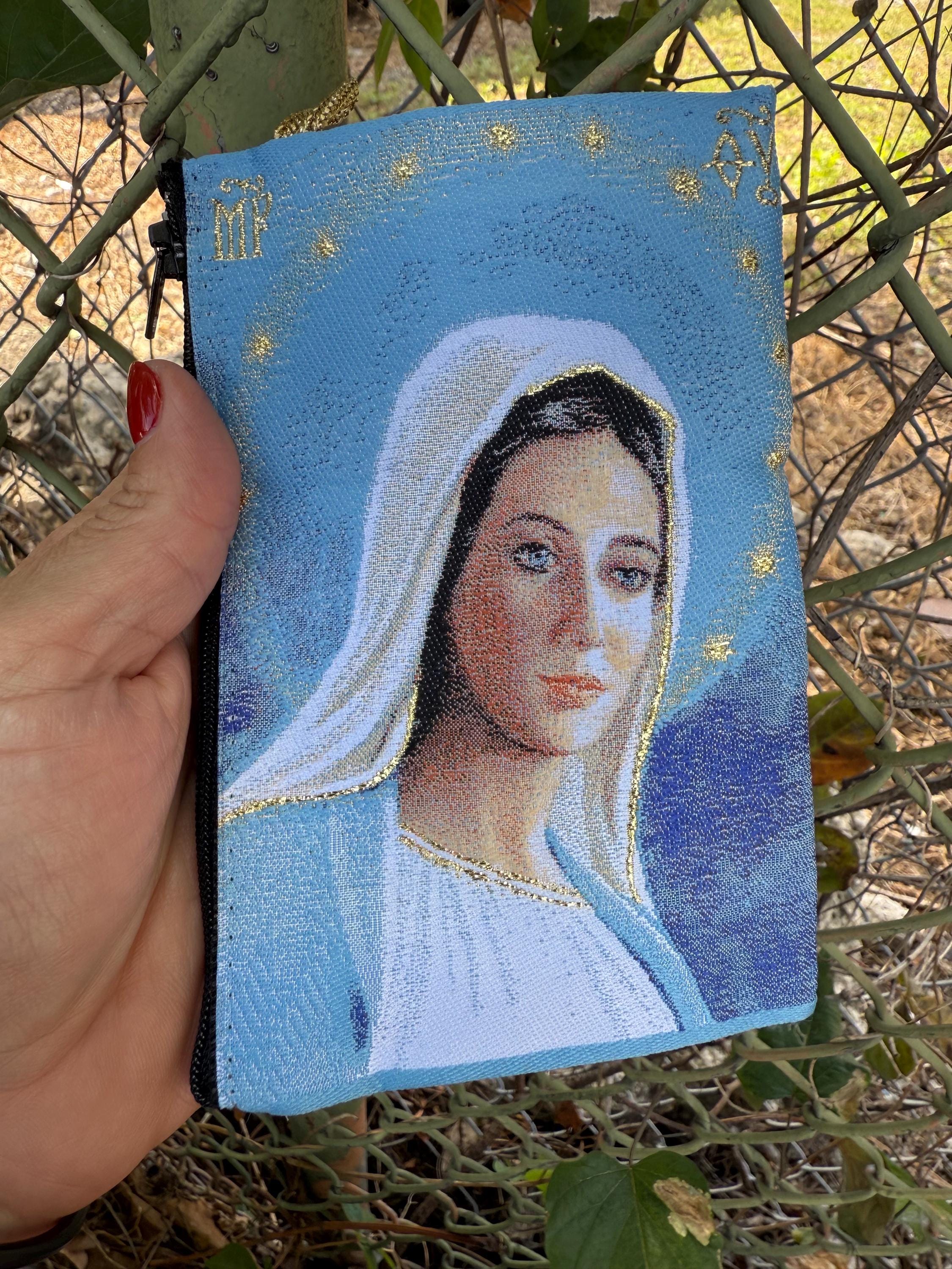 Virgin Mary Rosary Pouch: Embroidered Catholic Gift - Etsy