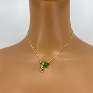 Collana con ciondolo per borsa di denaro 18K, Collana con ciondolo di denaro, Collana con borsa di denaro, Collana con segno di dollaro, Collana piena d'oro, Collana di giada