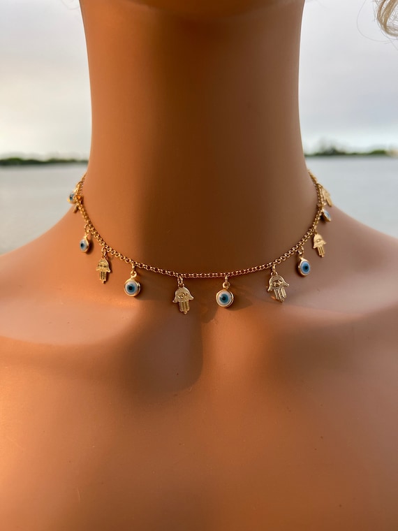 Collana Con Occhio Turco O Allah In Argento 925 - Foto 5