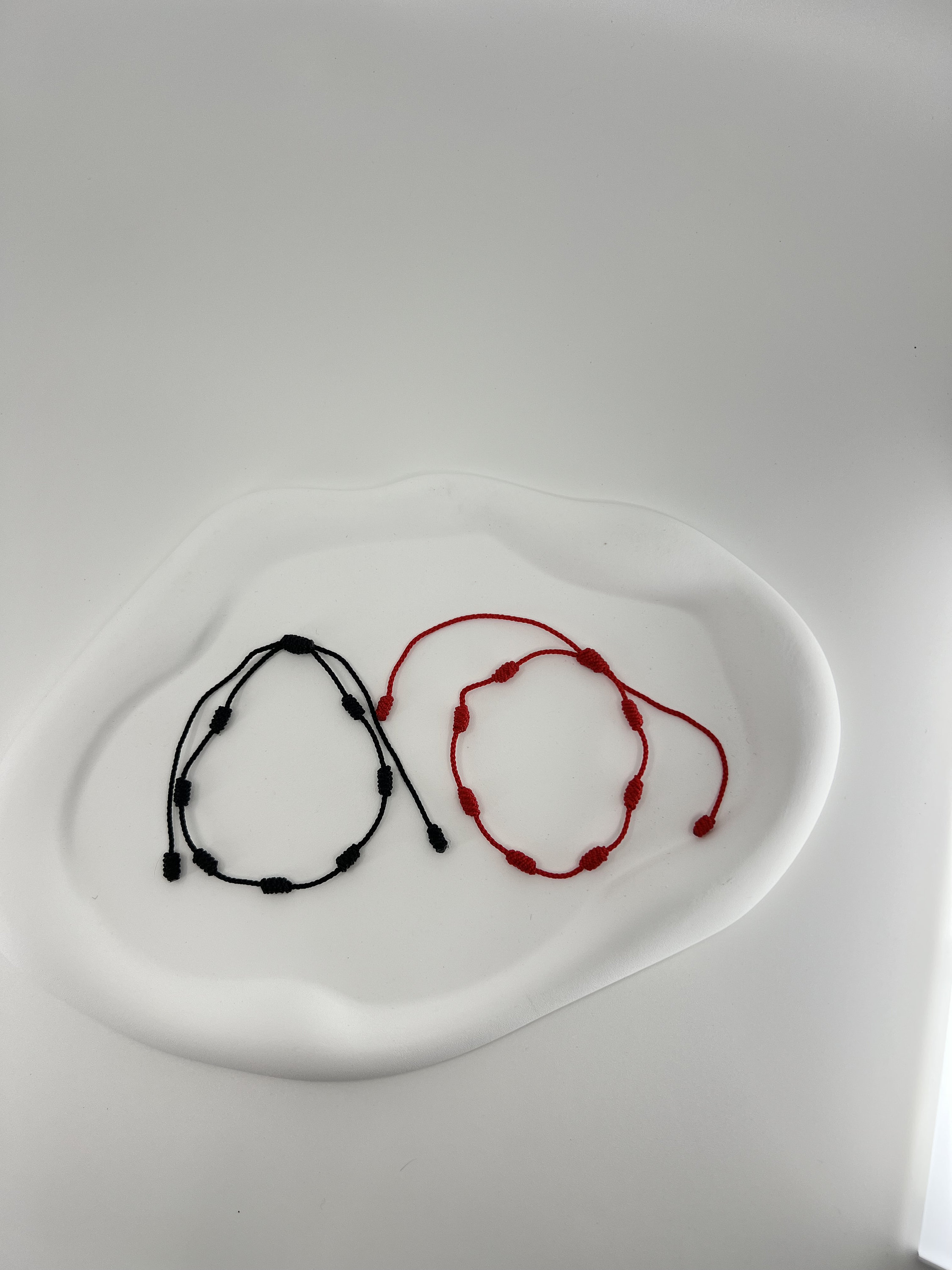 7 Knot Lucky Red String Bracelet With Initial - Adjustable Kabbalah Protection Amulet For Women & Men - View #5
