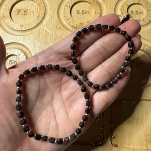 Azabache  bracelet with gold filled • Genuine jet stone • Genuine Azabache for protection • beaded bracelet with gold beads• Gold beads •