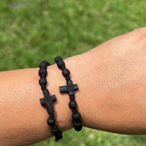 Cross Azabache   bracelet•  azabache jewelry • adjustable bracelet •Unisex jewelry• Protection Jewelry • Mal de ojo jewelry • Azabache