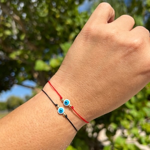 Evil Eye Bracelet • Protection Bracelet • Red String Bracelet • Mal de ojo Pulsera • Protection Jewelry •Nazar Evil Eye • Turkish Amulet •