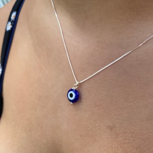 Blue Evil Eye Necklace • NEW •Sterling Silver Necklace • Protection Necklace • Blue Turkish Evil Eye • Amulet Necklace • Evil eye Jewelry •