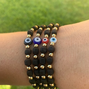 Genuine Azabache Bracelet- Protection - Goldfilled -Red String -Baby Bracelet - Adult Evil Eye Bracelet- Jet Stone jet stone jewelry