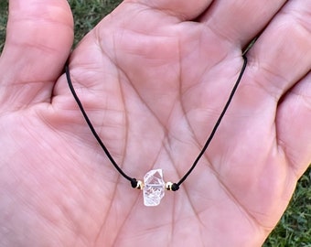 Handmade Herkimer Diamond Necklace: Crown Chakra Crystal Jewelry