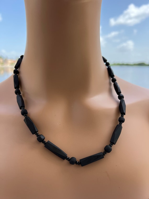 Azabache Beaded Necklace jet Stone Necklace Unisex Necklace Azabache Jewelry Mal De Ojo Jewelry Jet Stone Necklace Genuine Azabache Etsy Canada