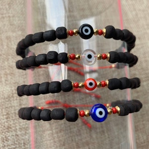 Black Azabache Bracelet - Adjustable - Evil Eye Protection - Goldfilled -Red String - Baby /Adult Bracelet - Genuine Azabache- Jet Stone .
