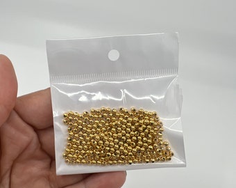 3 mm Gold  Filled  Non Tarnish spacer beads •gold beads waterproof • Spacer beads for jewelry making• Beads for jewelry •gold beads