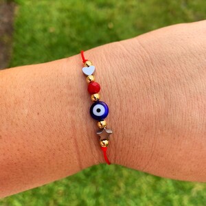Love•Protection•Wish  Bracelet, Handmade Bracelet, Love Bracelet , Protection Bracelet, Wish Bracelet , Red String Bracelet, Gold Filled .