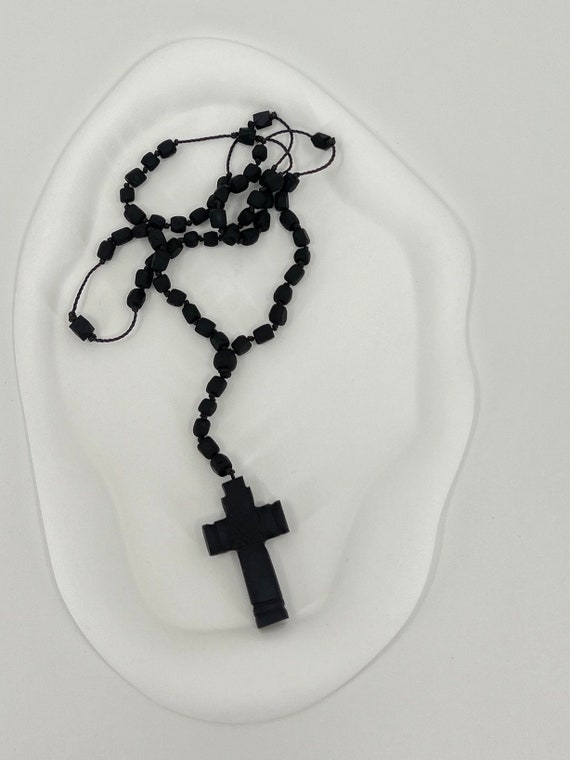 Azabache Rosary• Azabache Cross Necklace• Genuine 