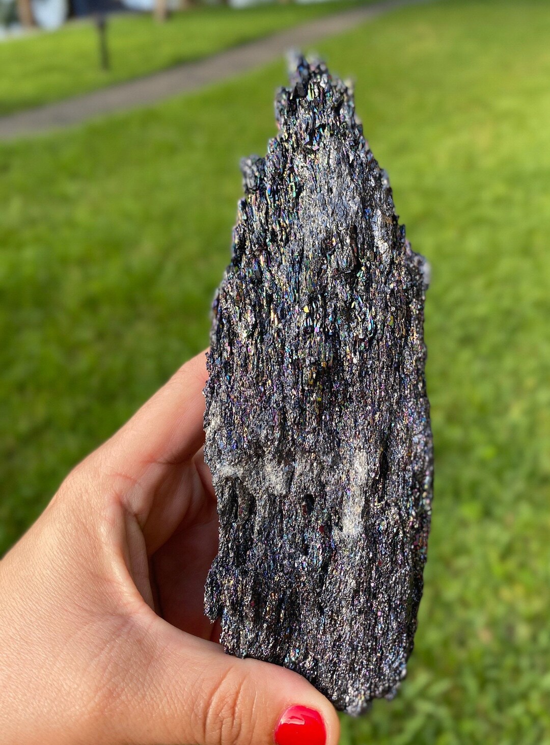 Medium Rainbow Carborundum Mineral Specimen , Healing Crystals ,raw