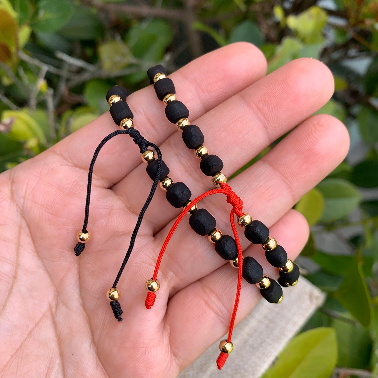 Black Azabache Bracelet Adjustable Bracelet Gold Filled Etsy