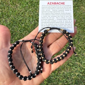 Black Azabache Bracelet, Adjustable Bracelet, Gold Filled Bracelet , Silver Filled ,Bracelet, Unisex Bracelet, Genuine Azabache ,Jet Stone .
