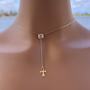 St Benedict medal• religious jewelry• catholic jewelry • St Benedict necklace •protection necklace • Catholic jewelry • Saint for protection
