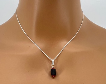 Genuine Azabache Sterling Silver Necklace: Mal de Ojo Protection Pendant