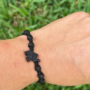 Genuine Azabache Bracelet •Elephant azabache bracelet • Black string azabache jewelry • Protection jewelry • mal de ojo jewelry • Jet stone