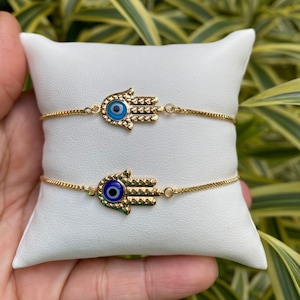 Pulsera Hamsa de protección • Joyería Mano de Fátima • Pulsera para protección • Joyería Hamsa • Pulsera Mano de Fátima • Pulsera de mal de ojo •